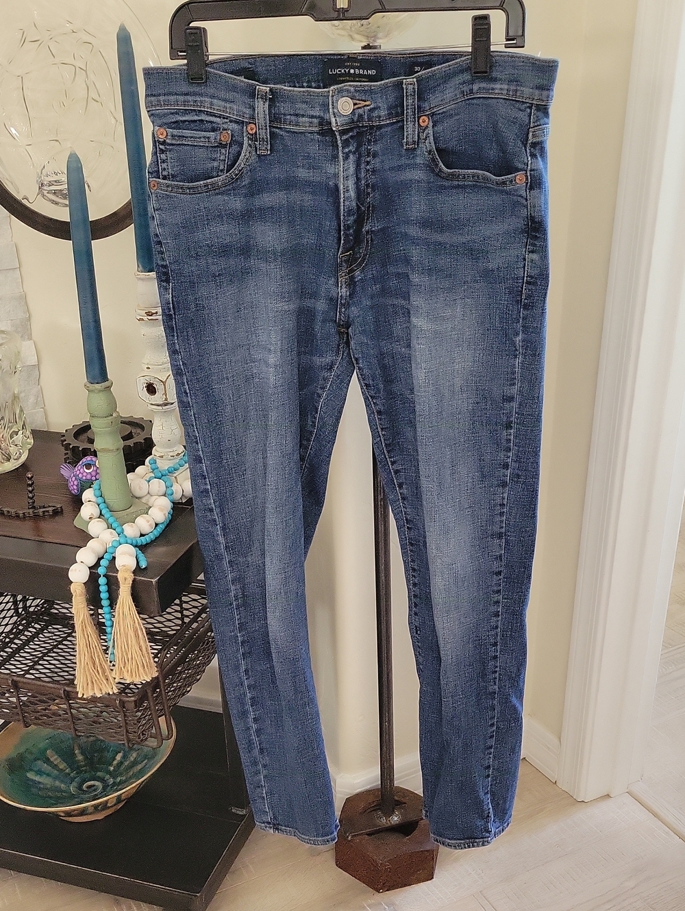 Lucky Brand Women's Medium Dark Blue Skinny Jeans